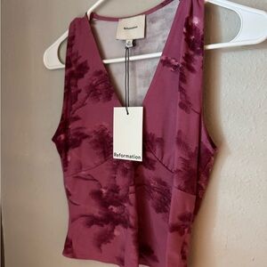 Nordstrom Mauve Patterned Tank Top